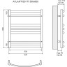Полотенцесушитель электрический LEMARK ATLANTISS П7 LM32607REBL 500x600 черный